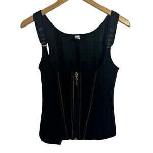 Women Large Waist Trainer Corset Black Recovery Zipper Hook Flat Belly Shaper